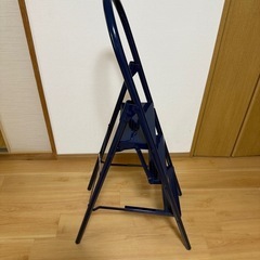 スチールステップ　ネイビー 3段 脚立 折りたたみ式の画像