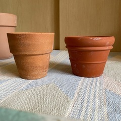 used 植木鉢 テラコッタ 素焼き ５個の画像