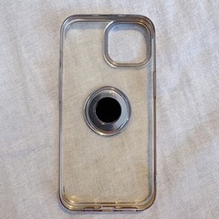 iPhone15用クリアソフトケース リングスタンド付きの画像