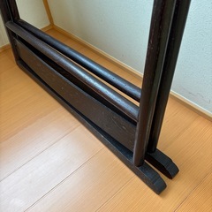 洋服掛け 木製 折り畳み 昭和ものの画像