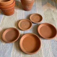 used 植木鉢 テラコッタ 素焼き ５個の画像