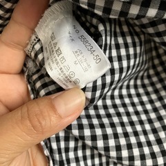 バックリボン　チェックシャツの画像