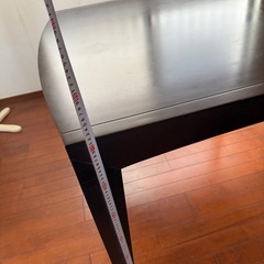 伸縮式 ダイニングテーブル ブラウンの画像