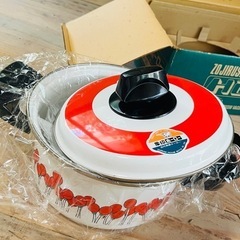 象印ヨーロピアンホーロー鍋 レトロ