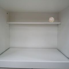 NITORI レンジ台 フォルムN RE9090G 幅90cm ホワイト ニトリ ミドルレンジボード 食器棚 レンジラック キッチン収納 レンジボード 苫小牧西店の画像