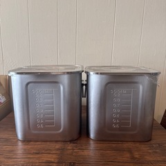 10リットル目盛付角キッチンポット 2個セット