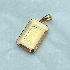 値下げ‼️5/8中インゴット1g18kネックレストップ