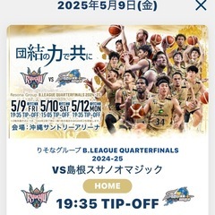 琉球ゴールデンキングス　チケット２枚