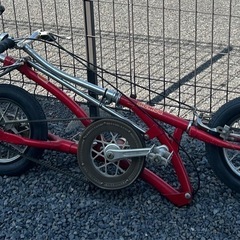 ワンタッチ ピクニカ ブリヂストン 昭和 レトロ ビンテージ 折りたたみ 自転車 ミニベロ 折り畳み キャンプ フェス フリマ イベントの画像