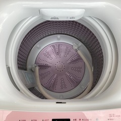 Haier JW-U55HK 5.5kg 22年製 美品 ハイアール ピンクの画像