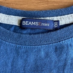 BEAMS mini キッズ Tシャツ 130 ダイナソー 恐竜 ネイビーの画像
