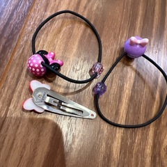 ディズニー　ミニー　デイジー　ヘアゴム　ヘアピンの画像