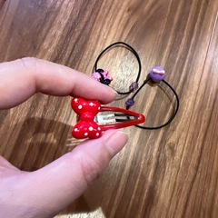 ディズニー　ミニー　デイジー　ヘアゴム　ヘアピンの画像