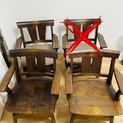 ダイニングチェア　回転式　大塚家具　ニトリ　2ヶずつの画像