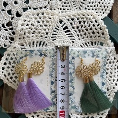 🟥【値下げ】🟥ハンドメイド🍎ピアスの画像