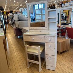一面ドレッサー　椅子付き　【トレファク桶川店】