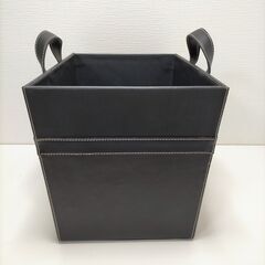 バスケット・かご 深型・持ち手付・ PUレザー製・ランドリーバスケット  ・収納ボックス・おもちゃの収納容器等多機能用途 　250507-4T  の画像
