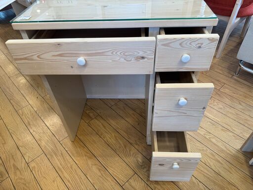 高野木工 レッチェ80 ドレッサー 化粧台 ウォールナット無垢材 椅子