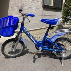 ブリヂストン　子供自転車14インチ青