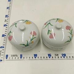 0507-118 ふた付き陶器2個セット