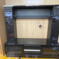 【リサイクルサービス八光】幅160㎝　エナメルブラック　照明・収...