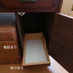 ドレッサー 姿見 鏡台 収納付き椅子付属の画像