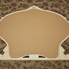 ≪yt1898ジ≫ イタリア製 ウォールミラー Salrarelli/サルタレッリモビリ フローレンス 鏡/壁掛け/アンティーク調/かわいい/姫系/プリンセス/白家具/中古家具/宮城県仙台市 70330-06の画像