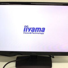 ≪ZS391ジ限≫ 通電OK iiyama 液晶モニタ/ディスプレイ PLX2377HDS-B1 23インチ マーベルブラック パソコン周辺機器 電源ケーブル付き 現状品の画像
