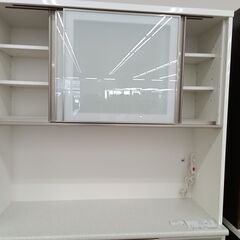 ★ジモティ割あり★ NITORI レンジボード ホワイト H200.5×D45×W120.5 クリーニング済み MT4341の画像