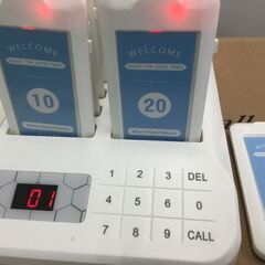 🍀【美品】ゲストページャー ワイヤレスチャイム 受信機20台セット フードコート 病院 受付 お客様 呼び出しベル 飲食店「管理No2」の画像