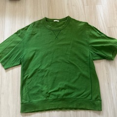 GU 半袖　スウェット　グリーン　古着　