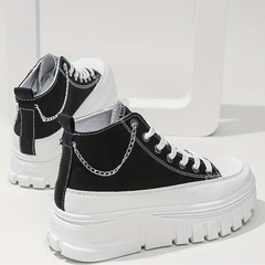 厚底可愛い　新作 レディース ソリッドカラー 厚底   スニーカーの画像