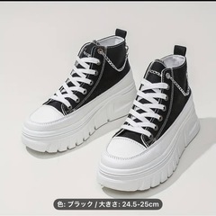 厚底可愛い　新作 レディース ソリッドカラー 厚底   スニーカーの画像
