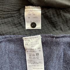 婦人服 シャツワンピース、カーディガン 2枚セット M-L、LLの画像
