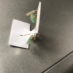 ⭐︎フックピアス【未使用】K18  アベンチュリンの画像