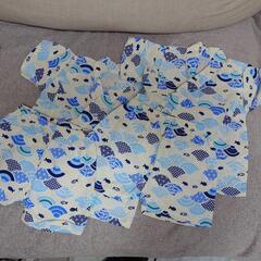 80サイズ2着セット　和柄の浴衣の画像