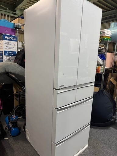 冷蔵庫 MR-MX50D-W MR-MX50D-W 冷蔵庫 置けるスマート大容量 MXシリーズ クリスタル