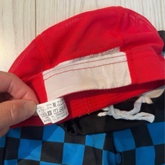 子供服サメ柄短パン80★水着&水泳帽セットの画像