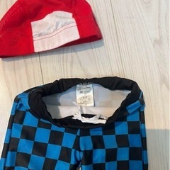 子供服サメ柄短パン80★水着&水泳帽セットの画像
