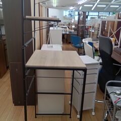 ★ジモティ割あり★  収納ラック ナチュラル H173×D53×W65 クリーニング済み TK5157の画像