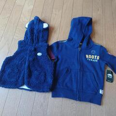 新品未使用 セット パーカー ベスト キッズ bebe rootsの画像