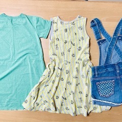 子ども服　キッズ　130cm ワンピース　半袖　夏服　3点セットの画像