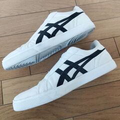 アシックス　スリッポン　28.5cm　クリーム色の画像
