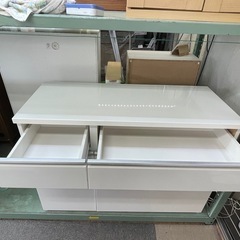 【リサイクルサービス八光】幅119.7㎝　ニトリ　キッチンカウンター　キュリー2 120CT WHの画像