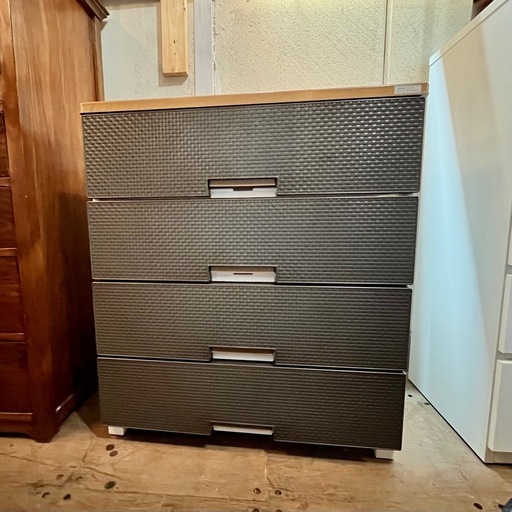 《売約済》【武蔵小山店】 ウッドトップ プラチェスト フィッツ プラス メッシュ 衣装箪笥 衣装 タンス チェスト 4段 天馬 Tenma メーカー正規品 美品 ブラウン メッシュ