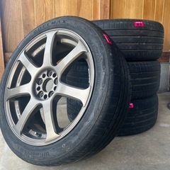 中古タイヤ215/45R17ホイール付き履き替え無料