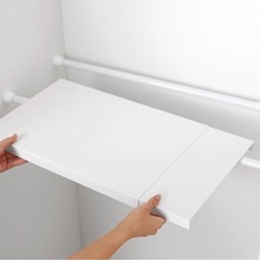 ニトリ 伸縮つっぱり棒用棚板 棚板 ホワイトの画像