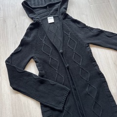 【受け渡し者決定】ブラックフリンジロングカーディガン　の画像