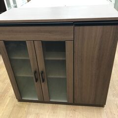★ジモティ割あり★ ニトリ レンジ台 ブラウン H90×W90×...