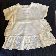 コムサイズム　女の子90  白　夏服